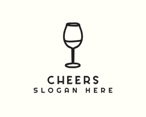 Wine Glass Drink logo design