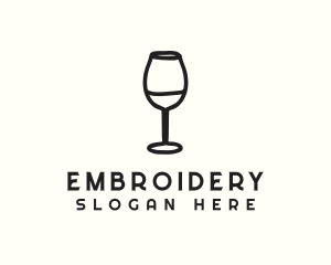 Wine Glass Drink logo design