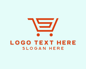 Letter S - Grocery Cart Letter S logo design