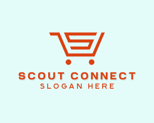 Grocery Cart Letter S logo design