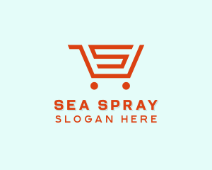 Grocery Cart Letter S logo design