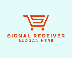 Grocery Cart Letter S logo design