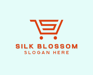 Grocery Cart Letter S logo design