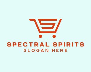 Grocery Cart Letter S logo design