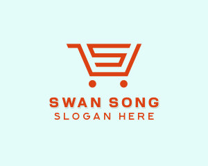 Grocery Cart Letter S logo design