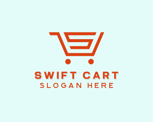 Cart - Grocery Cart Letter S logo design