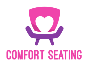 Heart Chair Love Seat logo design