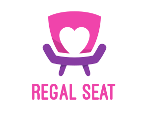 Heart Chair Love Seat logo design