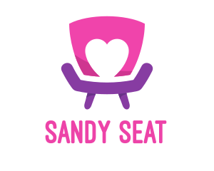 Heart Chair Love Seat logo design