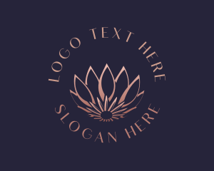 Holistic - Elegant Lotus Beauty logo design