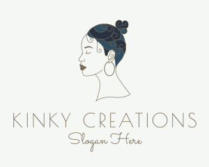 Beauty Curly Hair Salon logo design