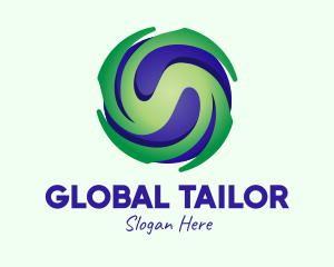 Global Typhoon Weather logo design