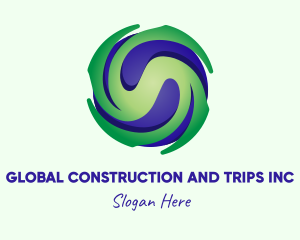 Global Typhoon Weather logo design