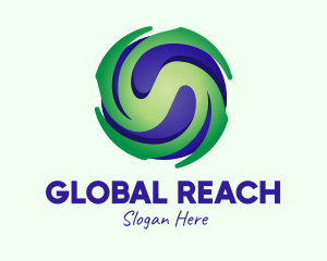 Global Typhoon Weather logo design