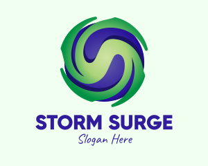 Cyclone - Global Typhoon Weather logo design