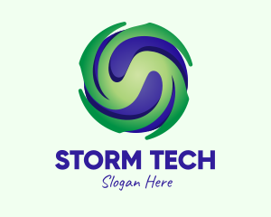 Global Typhoon Weather logo design