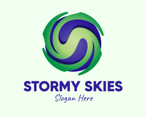 Weather - Global Typhoon Weather logo design