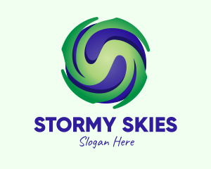 Global Typhoon Weather logo design