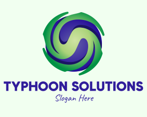 Global Typhoon Weather logo design