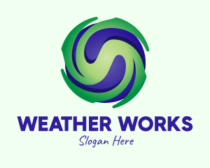 Meteorology - Global Typhoon Weather logo design