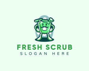 Scrub - Tidy Washing Bucket logo design