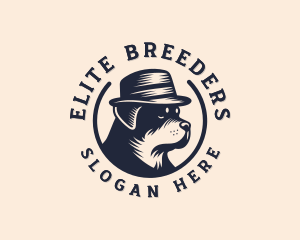 Fedora Pitbull Dog logo design