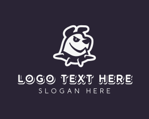 Spike Collar - Pet Cartoon Dog logo design
