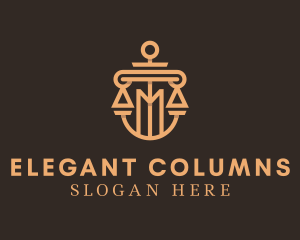 Column Law Scale Firm logo design