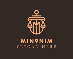 Column Law Scale Firm logo design