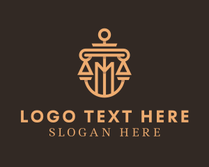 Jurist - Column Law Scale Firm logo design