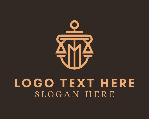 Sword - Column Law Scale Firm logo design