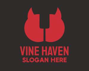 Wine Glass Devil logo design