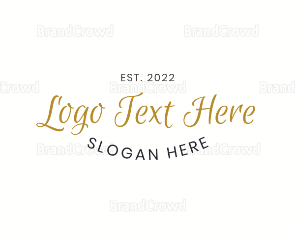 Curved Script Wordmark Logo