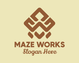 Brown Tribal Pattern logo design