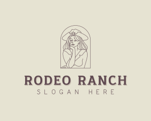 Cowgirl - Western Cowgirl Woman logo design