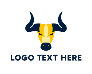 Buffalo - Lightning Mask Bull logo design