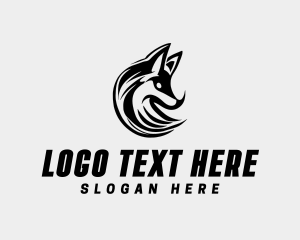 Wolf - Wolf Head Silhouette logo design