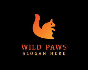 Wild Squirrel Animal  logo design