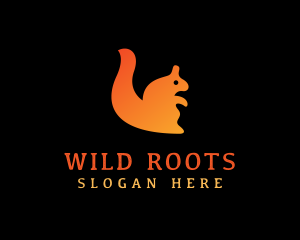 Wild Squirrel Animal  logo design