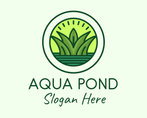 Pond - Natural Pond Grass logo design