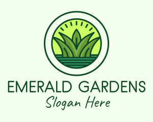 Natural Pond Grass logo design