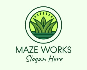 Natural Pond Grass logo design