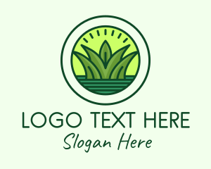 Lawn Care - Natural Pond Grass logo design