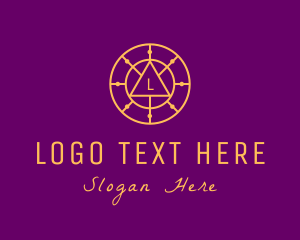 Gold Triangle - Spiritual Astrological Cosmic logo design