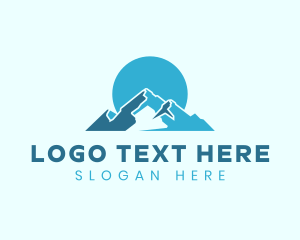 Landscape - Snow Mountain Landform logo design