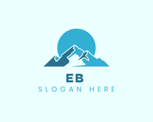 Hill - Snow Mountain Landform logo design