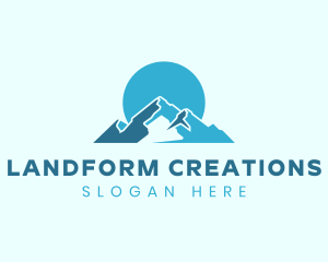 Snow Mountain Landform logo design