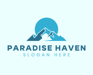 Snow Mountain Landform logo design