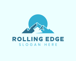 Skating - Snow Mountain Landform logo design