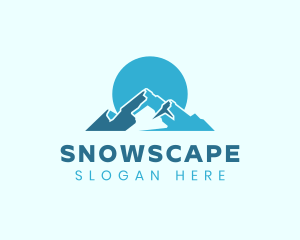 Snow - Snow Mountain Landform logo design